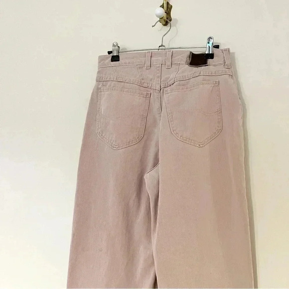 Vintage 90s Riveted Lee Pastel Pink High Waisted Jeans - Picture 3 of 6